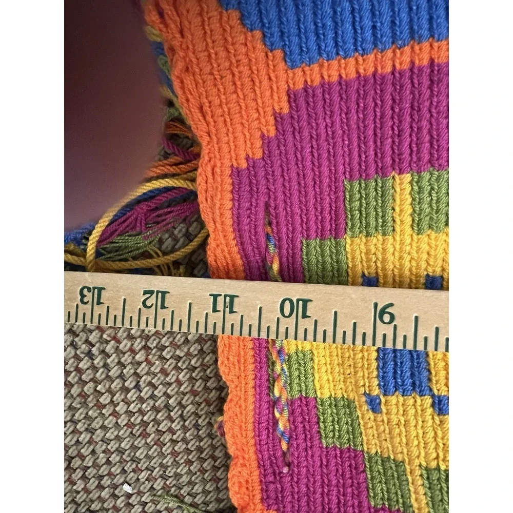New 100% Wayuu Colombian Mochila Bucket Bag Handmade Multicolor